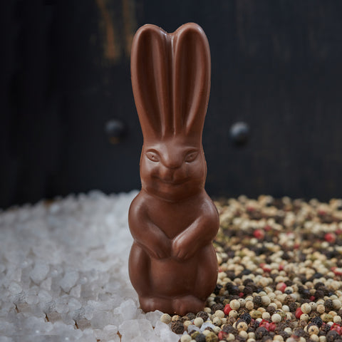 Solid Milk Chocolate Bunny With Sea Salt & Black Pepper