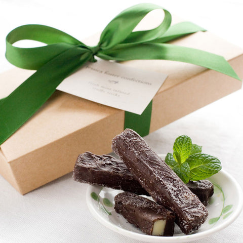 Box of 11 mint infused truffle sticks