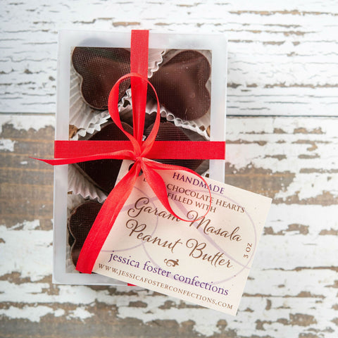Garam Masala Peanut Butter Heart Bon-Bons