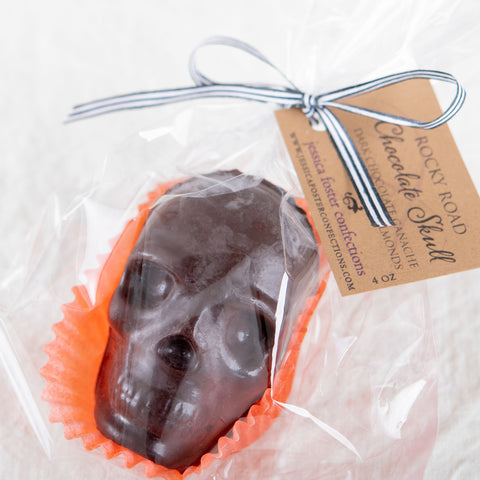 Dark Chocolate Rocky Road Skull