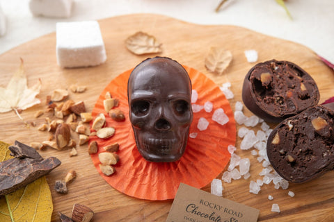Dark Chocolate Rocky Road Skull